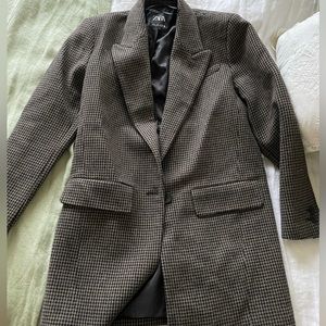 Zara Houndstooth Blazer